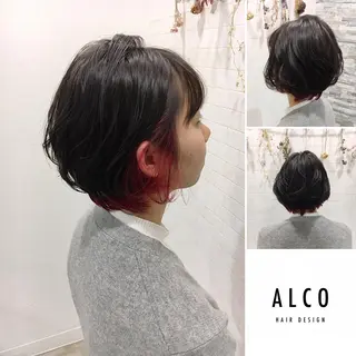 ショート カラー ワタイショウタ 髪質改善✨眉毛サロンのヘアスタイル