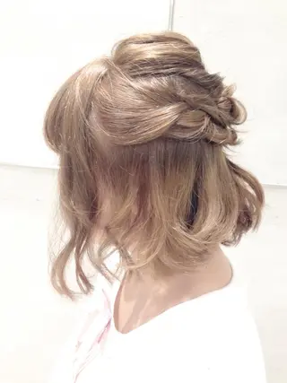 ミディアム カラー 片山 千晴のヘアスタイル