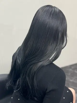 ロング カラー ブリーチなしカラー I 髪質改善Ⅰたつやのヘアスタイル