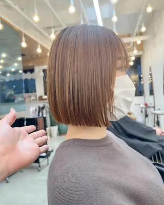 ショート ボブ/縮毛矯正 髪質改善/もえるのヘアスタイル