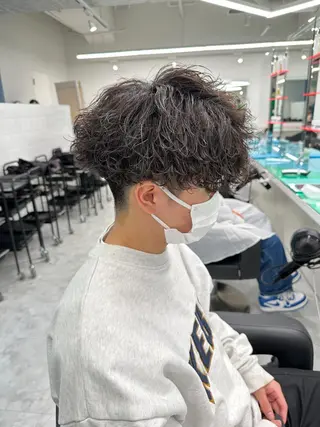 ショート カラー パーマ メンズ 【メンズサロン】 BLUCK 横浜のヘアスタイル