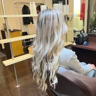 ロング 編み込みエクステ/ ハイトーン りょすけのヘアスタイル