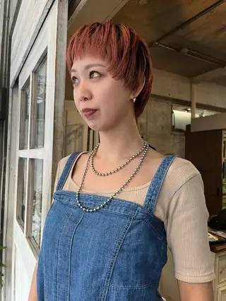 ショート ハイトーン/顔まわり レイヤー/YUKAのヘアスタイル