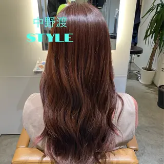 ロング カラー 中野渡 真利那のヘアスタイル