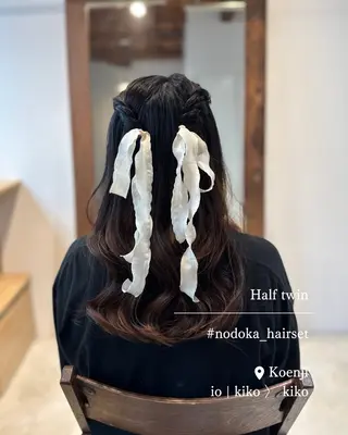 セミロング ヘアアレンジ お呼ばれセット🕊️ 高円寺/太田和のヘアスタイル