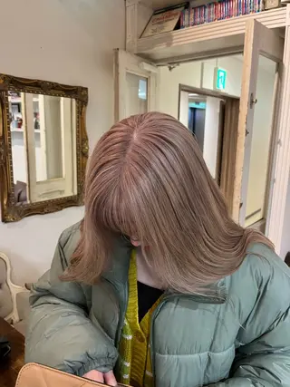 セミロング カラー ヘアアレンジ 高島 凜のヘアスタイル