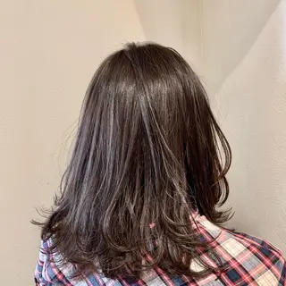 ミディアム カラー 縮毛/ショート/ ボブ/レイヤー/小原のヘアスタイル