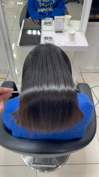 ミディアム パーマ 縮毛矯正指名No.1 艶カラー/SHIMAのヘアスタイル