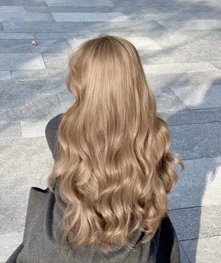 カラー ブリーチなし 透明感カラーのヘアスタイル