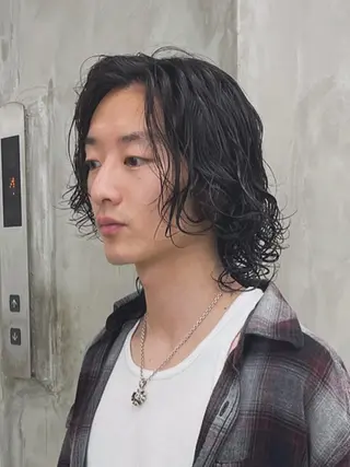 パーマ メンズ メンズカット パーマ[佐橋]のヘアスタイル