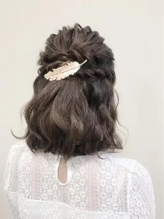 ミディアム ヘアアレンジ 沢田 瞳のヘアスタイル