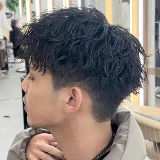 ショート パーマ メンズ 【池袋店 店長】伊藤 昂樹/曲がる縮毛矯正のヘアスタイル