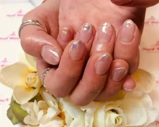 ネイル ネイルリボン 受付スタッフのネイルデザイン