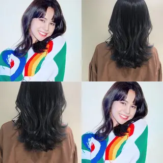 セミロング カラー パーマ ヘアアレンジ 【似合うが見つかる】 Hanaのヘアスタイル