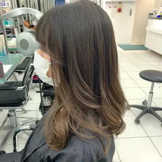 セミロング デザインヘア 小林裕史のヘアスタイル