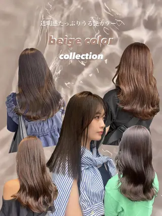 ロング カラー イケハラ ナナミのヘアスタイル