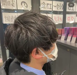 ショート パーマ メンズ 柴田 枝利子のヘアスタイル