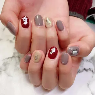 ロング カラー ネイル Q Free nailsのネイルデザイン