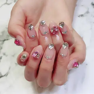 ロング カラー ネイル Q Free nailsのネイルデザイン