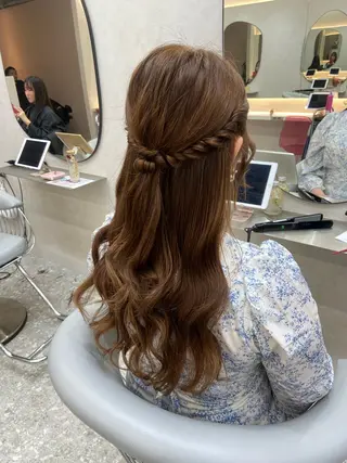 ロング ヘアアレンジ 新宿/韓国ヘア 中明度カラー/かやのヘアスタイル