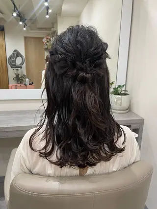 セミロング 韓国風パーマ/ヘア セット/店長みづきのヘアスタイル