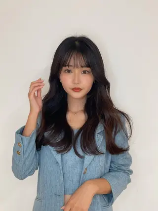 ロング カラー 新宿/韓国風レイヤー エクステ/YUTOのヘアスタイル