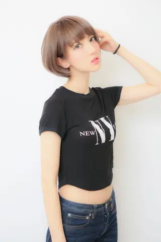 ショート カラー モテ髪透明感❤️ デイズヘアカラーのヘアスタイル