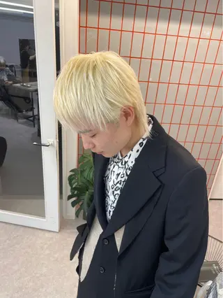 ショート カラー メンズ ダブルカラー/ピンク 🎀momo🎀のヘアスタイル