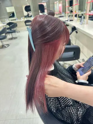 ロング カラー ヘアアレンジ 🎀 yuuka🎀のヘアスタイル