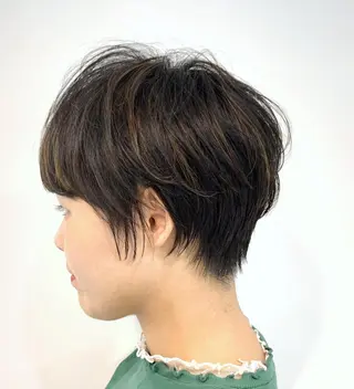 ショート カラー パーマ salon m ni サロンマーニ所属・久保田 一のヘアスタイル