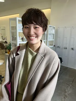 ショート パーマ 近藤 千裕のヘアスタイル