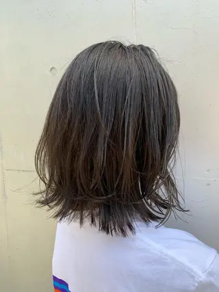 ミディアム カラー ヘアアレンジ ミニボブ/ブリーチ 🌈MISATOのヘアスタイル