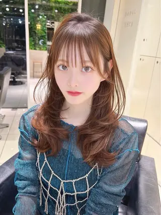 ロング カラー 縮毛矯正・癒し ヘッドスパ🧸ここなのヘアスタイル