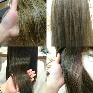 ロング カラー タッセルボブ× 美髪・髪質改善のヘアスタイル