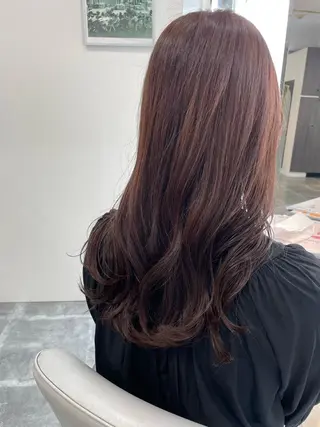 セミロング カラー 平 ちひろのヘアスタイル