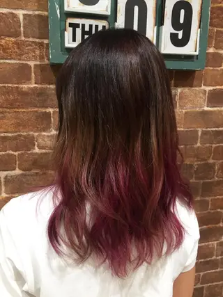 ミディアム カラー 松本 明日可のヘアスタイル