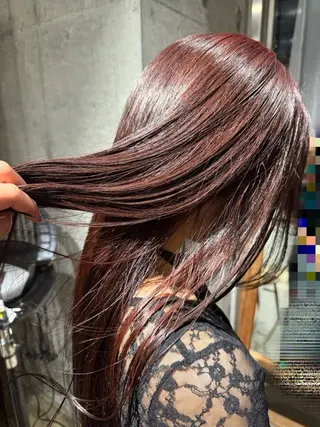 ロング カラー 染谷 奈保のヘアスタイル