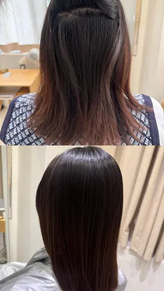 セミロング 芝 﨑のヘアスタイル