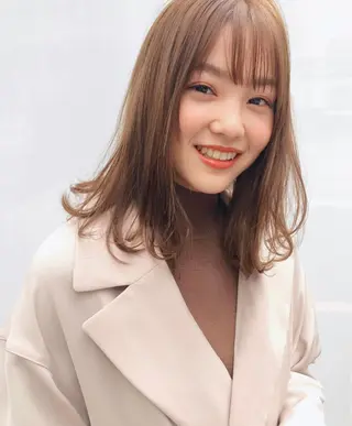 ミディアム カラー パーマ VLOW nex the salon所属・韓国風/髪質改善/ ナガヤアキラのヘアスタイル