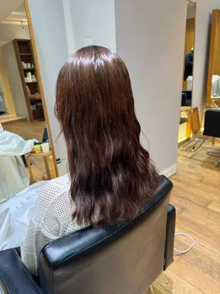 セミロング コテ巻き風/ボブ パーマ🌼杉田 萌恵のヘアスタイル