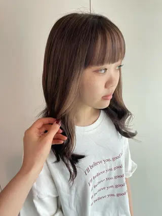 セミロング Sourire小倉店所属・Sourire/小倉 /maikaのヘアスタイル