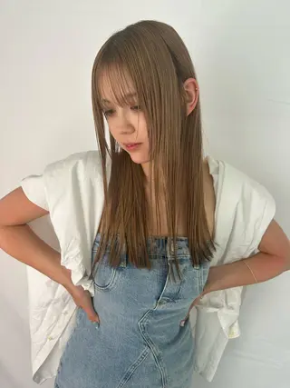 ロング カラー ヘアアレンジ buy your own flowers:kava所属・yoda karenのヘアスタイル