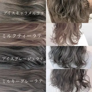 ミディアム カラー パーマ ヘアアレンジ 🩶透髪×モテ髪🩶 池袋SHE🏹🩶のヘアスタイル