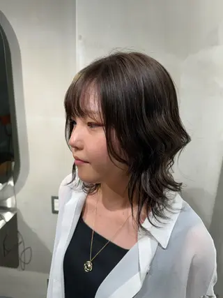 ミディアム カラー Hina/ハイライト 、パーマモデル募集中のヘアスタイル