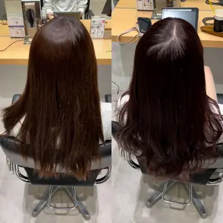 セミロング カラー 髪質改善ヘアケア 艶髪特化/上田のヘアスタイル