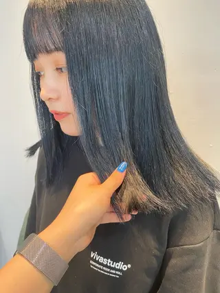 カラー AO所属・RISAKO 艶髪モテヘア🎀府中のヘアスタイル
