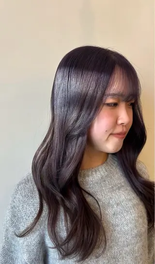 セミロング カラー moeka/札幌/ 透明感カラーのヘアスタイル