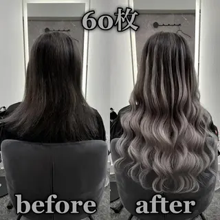 ロング KOSEI シールエクステのヘアスタイル