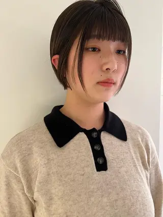 ショート ブリーチカラー🎀 韓国風/寺門美優のヘアスタイル