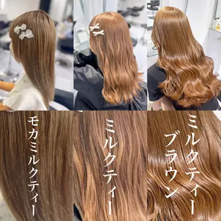 ロング 艶感ミルクティー🤍 色落ち綺麗🤍ともやのヘアスタイル